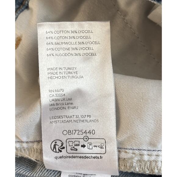 Anthropologie Pilcro Wide Leg Cropped Jeans Women's 32P Petite Blue Lightweight - Picture 11 of 11